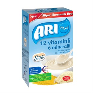 Arı 12 Vitaminli 6 Mineralli Sütlü Pirinç Unu Bebek Maması 500 gr