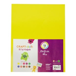 Craft And Arts 2084-10 El İşi Kağıdı 10 Renk Poşetli 