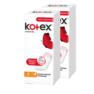 Kotex İnce Günlük Ped Parfümsüz 18x2 36'lı