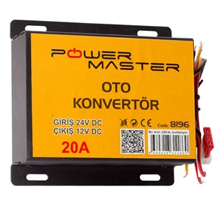 Powermaster 24-12 Volt 20 Amper Oto Konvertör