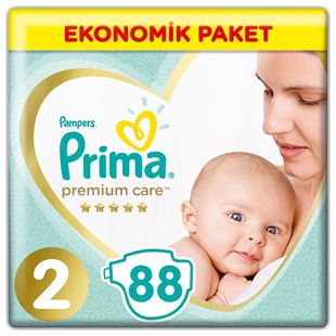 Prima Premium Care 2 Beden 88li Ekonomik Paket Bebek Bezi